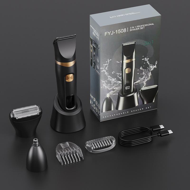 Rechargeable Men s Electric Nose Hair Trimmer & Shaver - Washable Round Head Nasal Cleaner чёрный