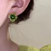 "Summer Rhapsody" High-End Green Crystal Flower Earrings for Women - Unique Luxury Design