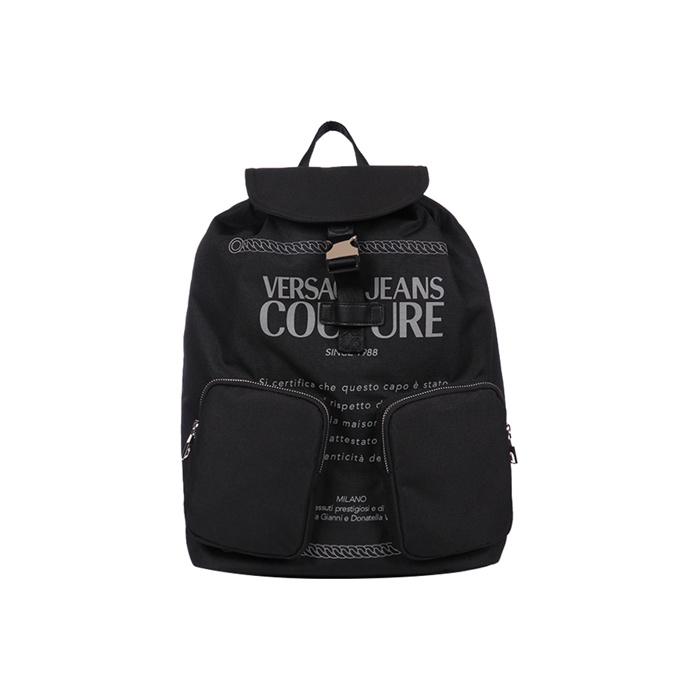 

Versace Jeans Couture Letter Logo Print Large Capacity Polyester Backpack Men backpack Black E1YWAB20-71892-899 Basic Set (Bag+Tag)