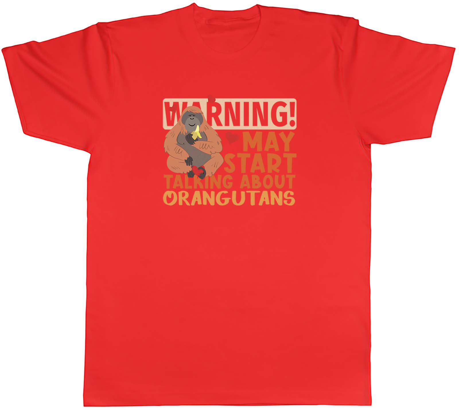 Warning Orangutans Unisexs TShirt Wildlife Zoo Safari Tee Gift S