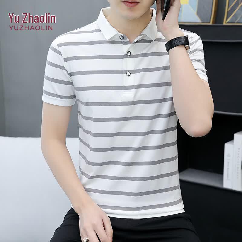 YUZHAOLIN Men s 2026 Summer Business Casual Short-Sleeve Polo Shirt XL