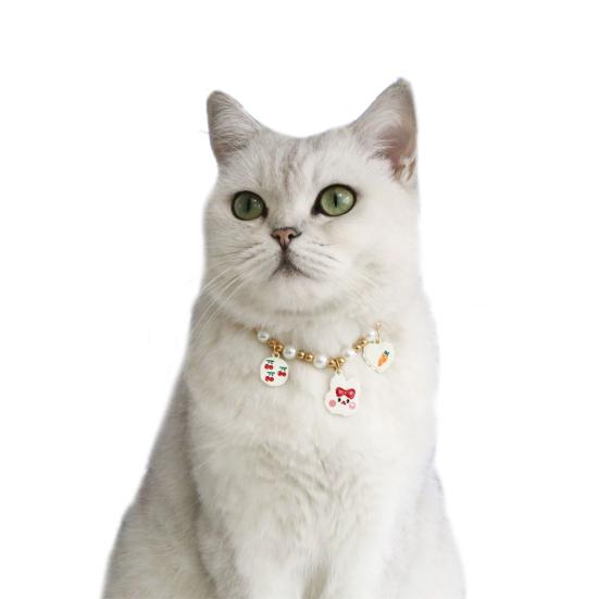 Haustierhalsband Verstellbares Karabinerverschluss-Design Allergiefrei mit Verlängerungskette Entzückendes Aussehen