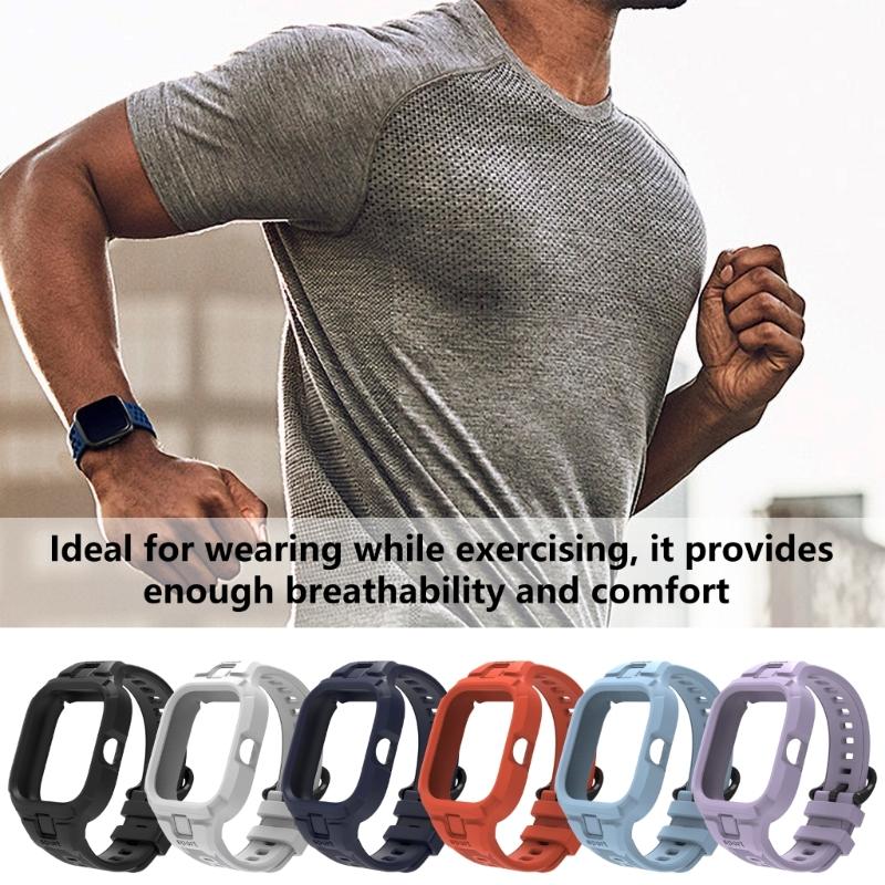Upgrades Silicone Replacement Band Soft Adjustable Wrist Strap Comfortable Wristband Simple Installs for Watch 4