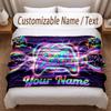 Fantasy Adventure Theme Soft Blanket Personalized Custom Name Text Print Warm Blanket Home Sofa Bedroom Decor
