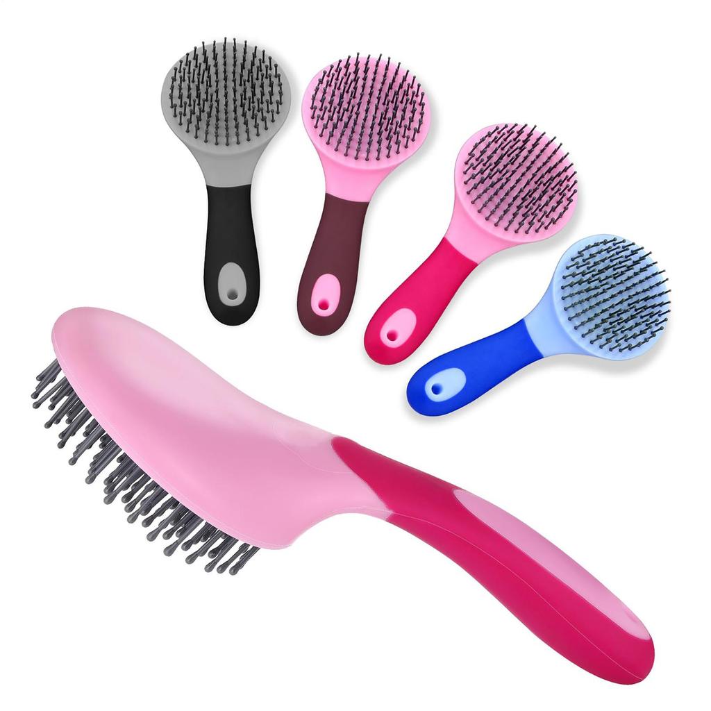 Mane And Tail Brush Professional Humanized Handle Horsetail Comb Round Head Massag Bead Horse Comb Horse Grooming Brushes