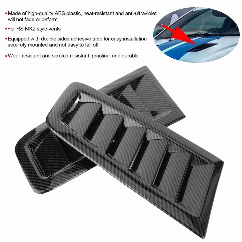 2PCS Universal Mount Engine Cover Air Intake Mesh for Focus RS MK2 Style Engine Hood Modification