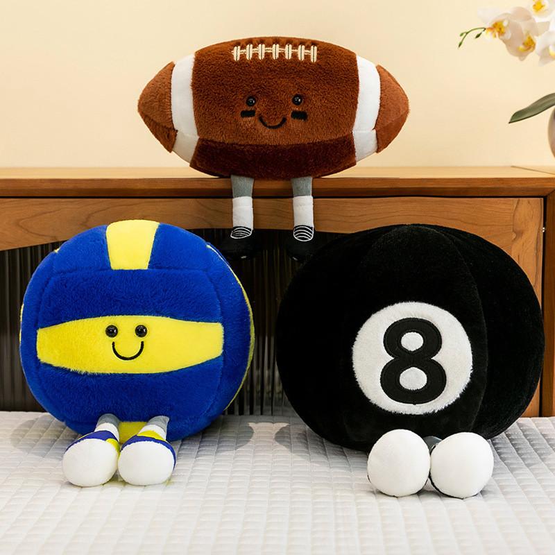 Plush Soccer Ball Toy With Legs For Kids And Home Decor Fun