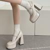 Fashion Women's High Heels 2024 Summer New Style Fashion Buckle Design Elegant Solid Color Patent Leather Mary Jane Shoes Mujer Zapatos