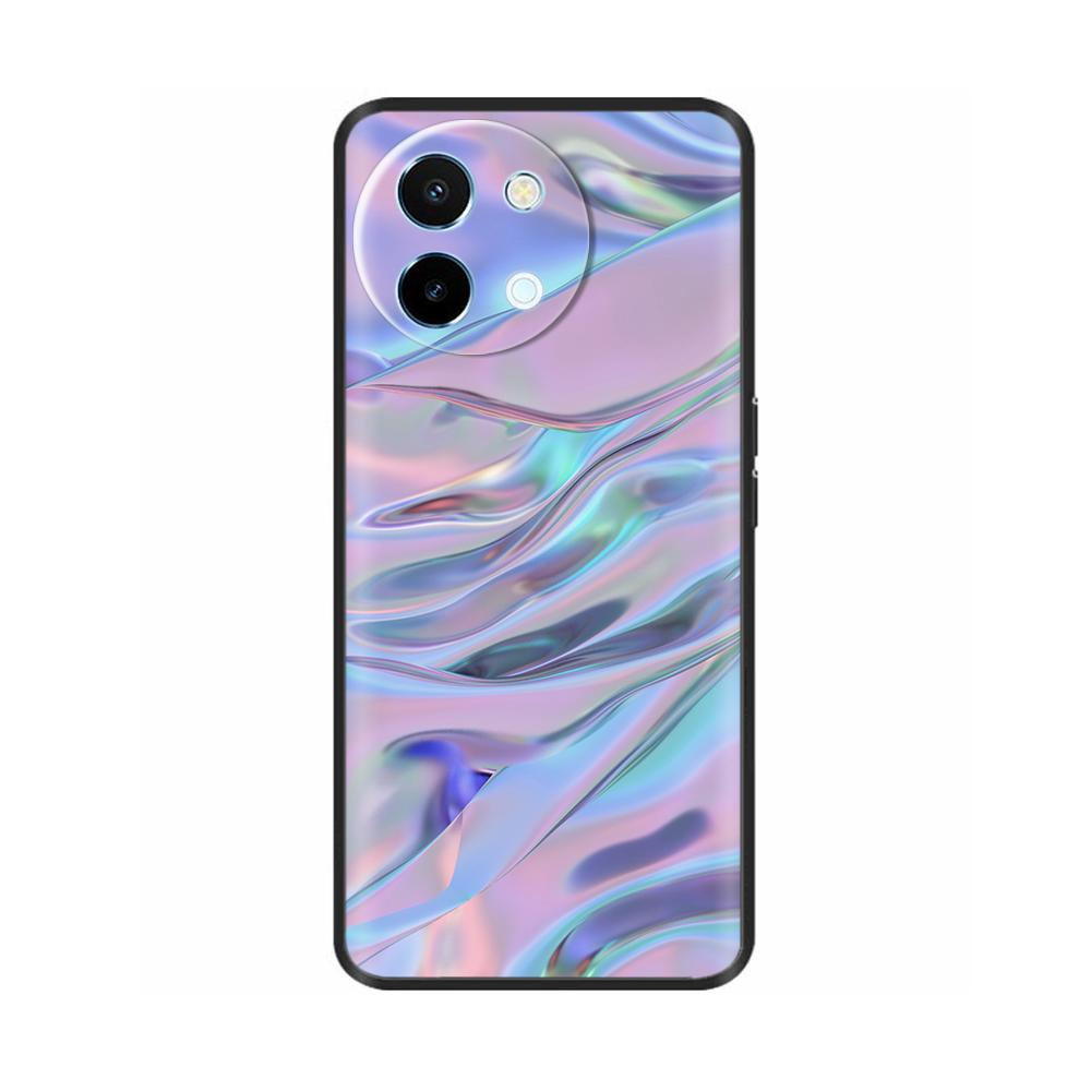 For Vivo Y38 5G Phone Case Painted Soft Black TPU Silicone Bumper For Vivo Y38 Y200i Y200t T3x Protective Back Cover Cases Capas