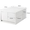 MUJI Polypropylene Small Item Storage Case Large 2 Drawers White Gray 83831929