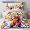 Dragon Ball Flying Super Saiyan Pose Bedding Set Anime Duvet Cover Polyester Soft Comforter Bedroom Set -QJY
