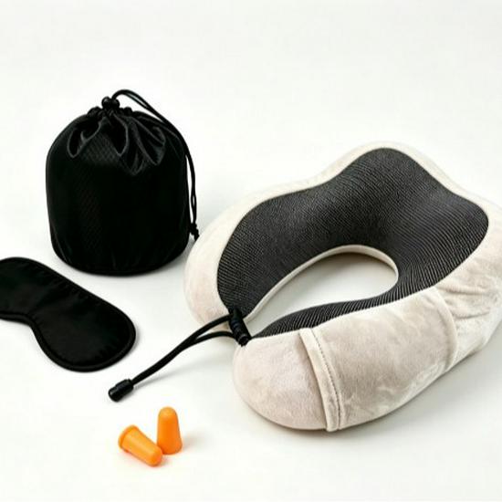Slow Rebound Memory Foam U-Shape Neck Pillow for Travel