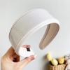 PROLY New Fashion Hair Accessories For Women Side Side PU Leather Hairband Solid Color Turban Summer Vintage Headband For Adult