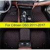 Car Floor Mats For Citroen DS3 2011-2017 Auto Interior Accessories 100% Fit Leather Carpets Rugs Anti Slip Waterproof Foot Pads