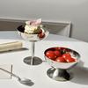 1pc Stainless Steel Ice Cream Cup Goblet Cup Salad Bowl Dessert Sorbet Bowl Fruit Plate Snack Dish Home Bar Party Kitchen Tool