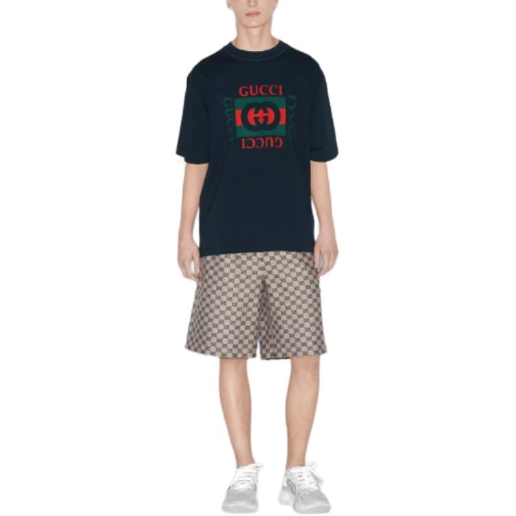 Gucci T Shirt Extra Large Men's Marine Blue 784361-XJGKA-4735