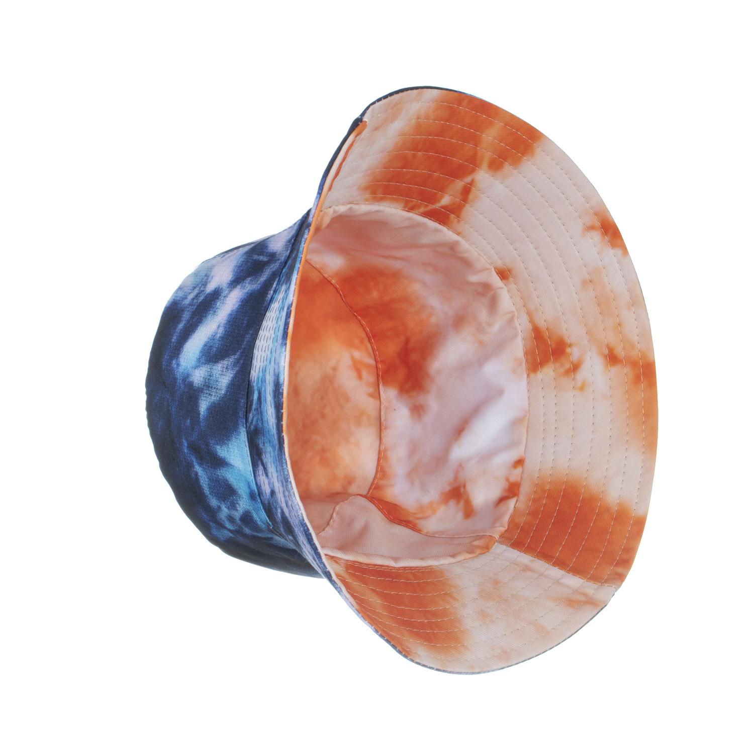 

Spring and summer new cotton tie-dye double-sided sunscreen bucket hat basin hat big edge hat UV protection sun hat F