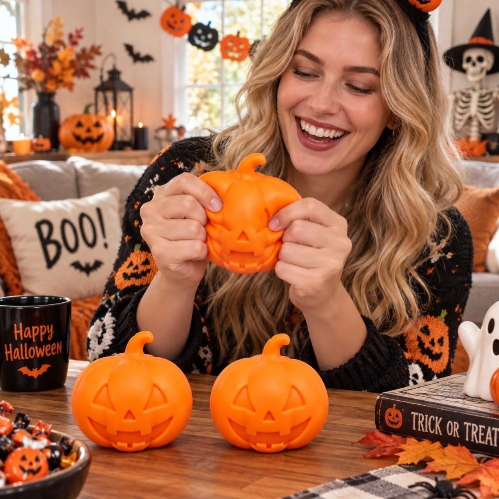 Anxiety Relief Pumpkin Squeeze Toy Crunchy Hallowmas Fidget Toy Office Desk Toy