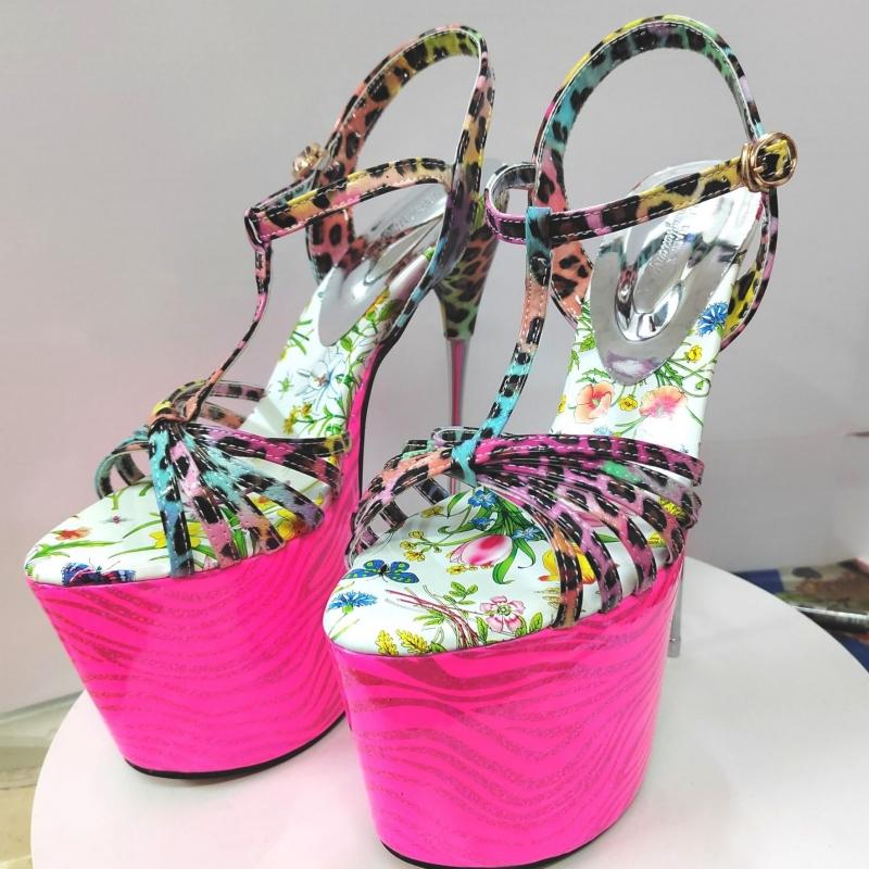 Luxury Women's Sandals 19cm Super High Heels Summer Shoes Platform New Sexy Heeled Flip Flops Dance Stripper Fetish Shoes Female