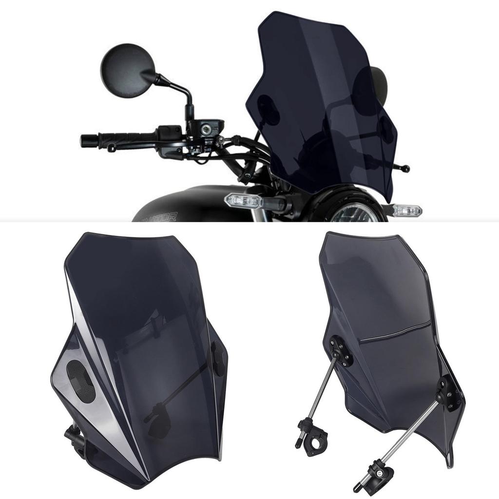 Universal Motorcycle Windshield Rain Cover for Street Bikes with Bracket