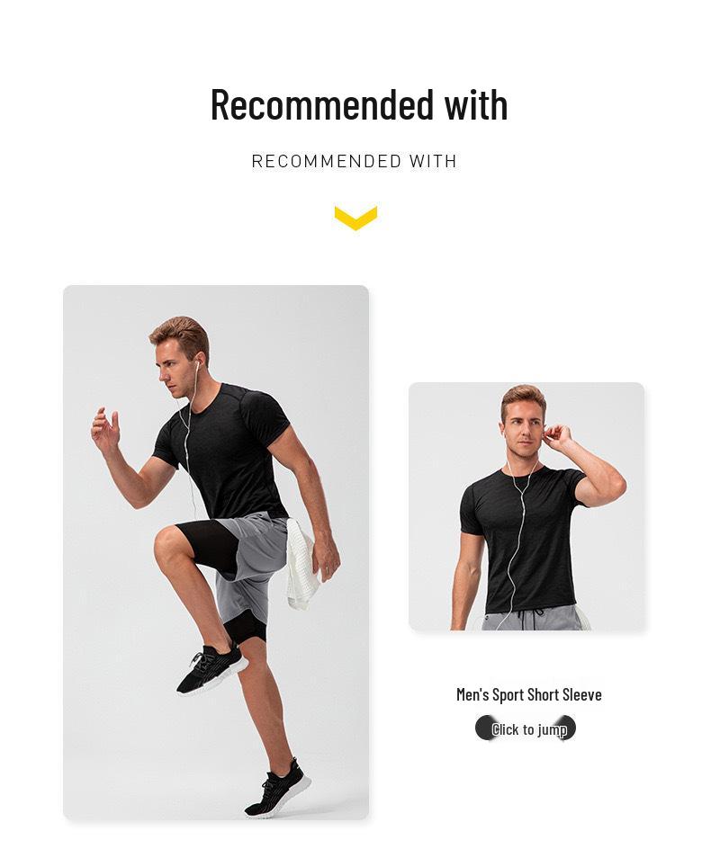 Men's PRO Breathable Mesh Double Layer Quick-Dry Loose Fit Running Shorts
