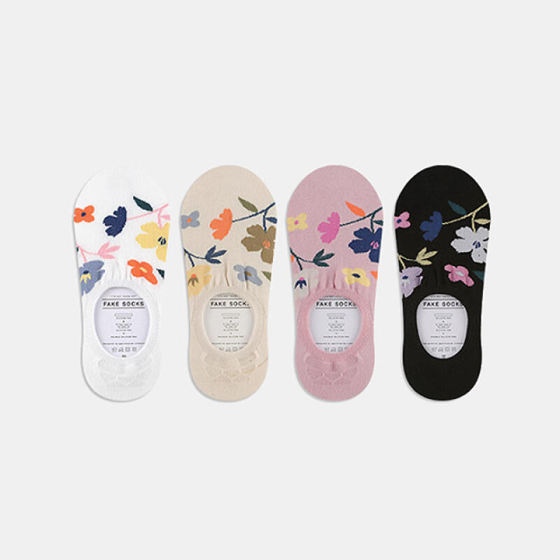 

FAKE066_French Flower Slippers black