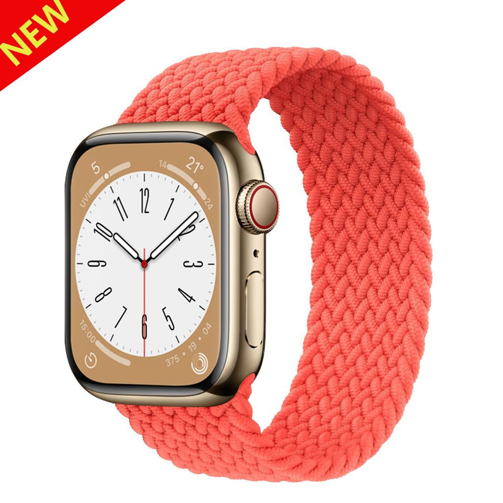 Strap For Apple Watch Band 44mm 40mm 45mm 41mm 49mm 38mm 42mm Elastic Braided Solo Loop Bracelet Iwatch Series 7 Se 3 6 8 Ultra