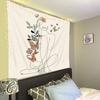 Florale Frau Linienkunst Wandteppich Einseitig 2D-Druck Minimalistisch Elegant Wandteppich Schlafzimmer Wohnzimmer Wanddekoration Ruhige Atmosphäre Geschenk