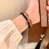 Handcrafted Style Ethnic Natural Stone Beaded Bracelet Unisex Geometric Design