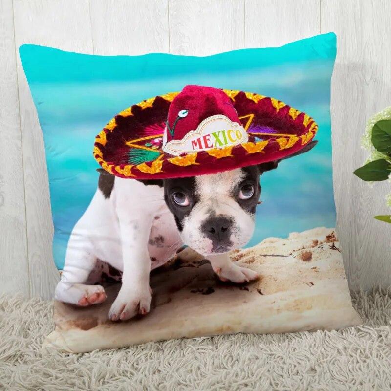 Pillowcase Bulldog  Modern Home Living Room Decoration