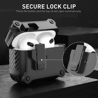 2025 Bezpieczne Etui Blokujące Dla Airpods Pro 3 NOWE Automatycznie Wyskakujące Pełne Etui Ochronne z Zestawem Czyszczącym Dla Apple AirPods Pro 3