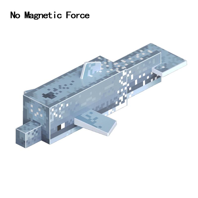 Pixel-Stil Mineral Magnet Welt Magnetische Bausteine Montage Ersatzteile Sensorisches Spielzeug für Kinder DIY Tierwürfel Grundplatte