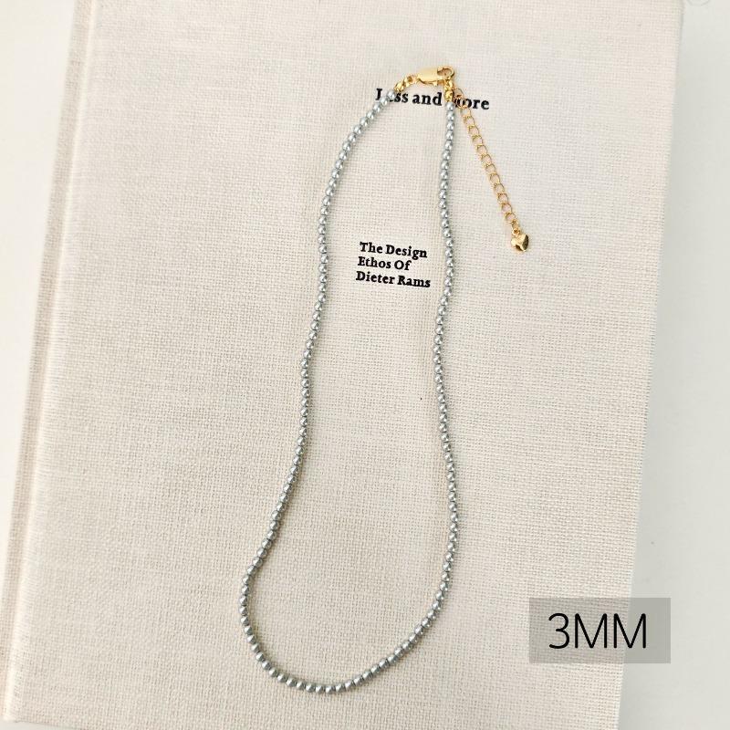 French round Shijia pearl necklace New Internet celebrity necklace Sweater chain Literary retro fashion necklace