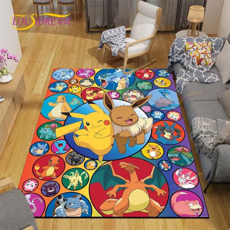 Χαλί Pokemon Χαλί Anime Παιδικά Χαλιά Σαλόνι Τραπεζάκι τσαγιού Χαλί Υπνοδωματίου Πλενόμενα Χαλιά Δαπέδου Χαλί Οικιακής Χρήσης Χαριτωμένο Χαλί