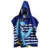 Sommer-Mikrofaser-Badeponcho mit Aufdruck für Kinder, Badetuch mit Kapuze, das nicht fusselt oder ausbleicht, Alter 2-10