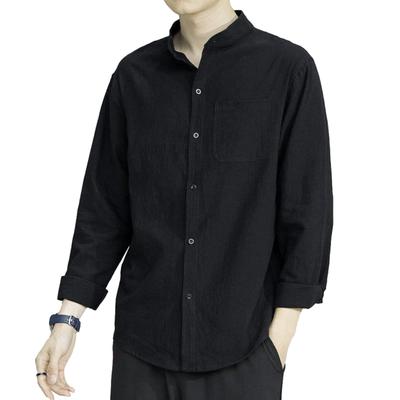 BN1 Select Stehkragen Basic Stilvoll Lässig Lang Locker Zuhause Stilvoll Übergrößen Cool Uni Koreanisch BN99 Größe 2XL Hemd, Ärmel, Passform, Frühling/Sommer,
