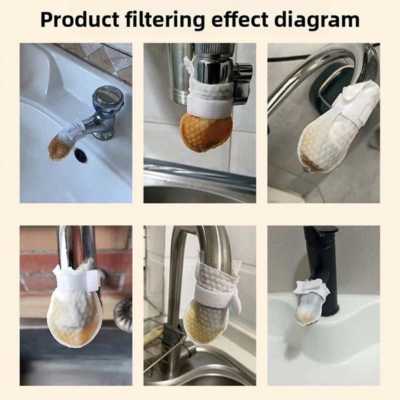 Portable Faucet Filter Cotton Water Purifier Thickened Splash-proof Disposable for Travel Hotel Stay Water Use