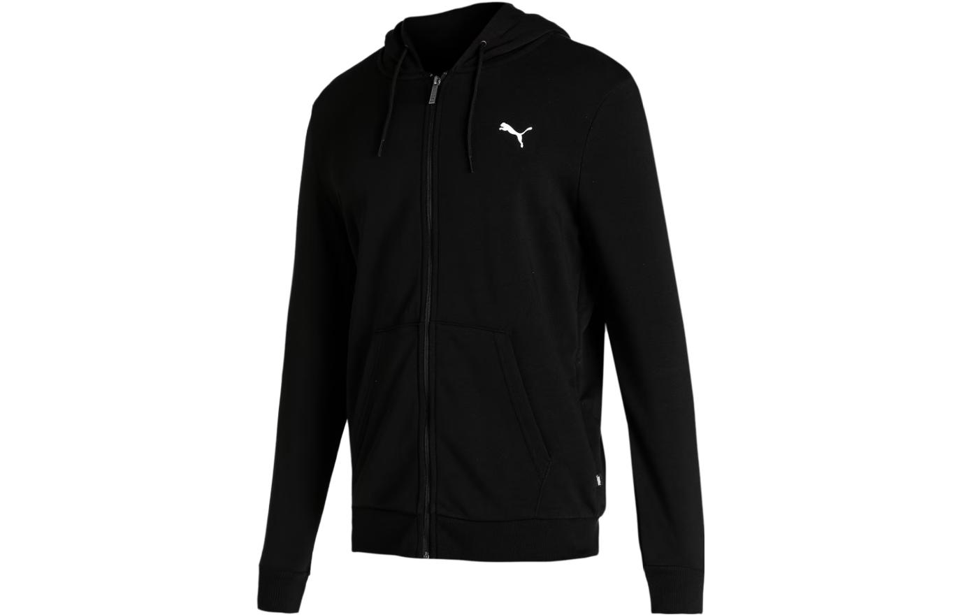 PUMA ESSENTIALS Sweatshirts Men s Black Hooded Moderate Cardigan 847219-01 L
