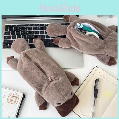 Adorable Large Capacity Plush Platypus Pencil Case Cute Kids Stationery Bag