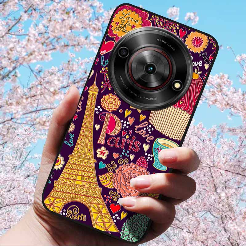 For ZTE Blade A75 5G 6.6" Cases 3D Relief Flower Soft Silicone Luxury Cover for ZTE Blade A75 5G 3D Phone Cases ZTE Blade Z2357N