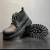 Medium Martin Boots Men's Mickey Derby Shoes White Big Head Leather Shoes High Top Summer Height Boots 18922-B