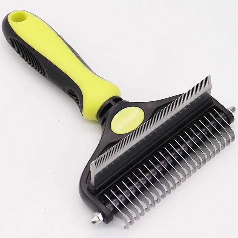 Dual-Headed Dog De-Shedding & Detangling Comb Tool