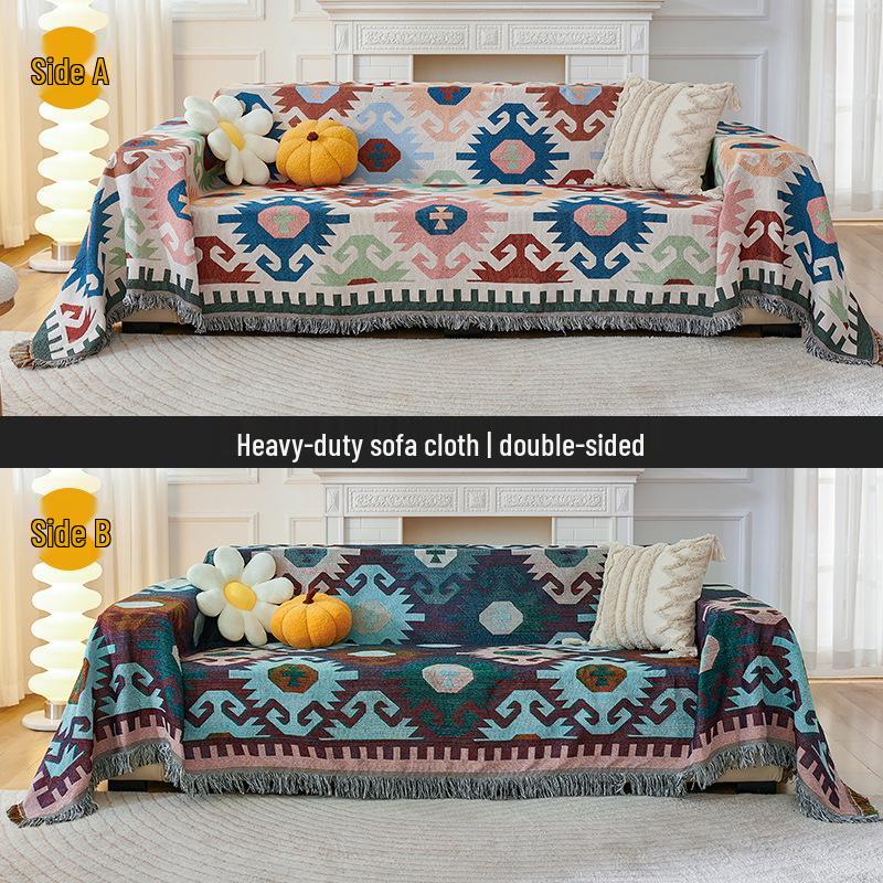 Nordischer Stil Vier Jahreszeiten Sofabezug: Rutschfest, Kratzfest, Vollständige Abdeckung Handtuchdecke.