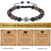 Creative Natural Stone Compass Bracelet Tiger Eye Stone Black Magnet Bead Bracelet Weaving Graduation Season Gift