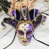 Masked Ball Mask With Bells Vintage Jester Mask Comedy Mask for Men Women Masked Ball Proms Halloween Cosplay Parties