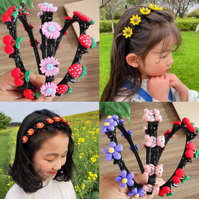 New Broken Hair Headband Female Braided Hair Artifact Multi-Layer Hollow Bangs Styling Hairpin Children's Headband Female