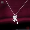 Dreamhonor 100 %925 Sterling Silver Cat Pendant Necklaces Wholesale Popular Women Necklaces Jewelry Smt636