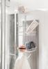 AWD INTERIOR 1479 shower shelf, white, hung, painted steel