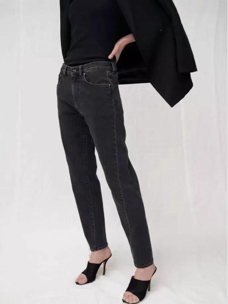 

Nordic Niche TOT Original Classic Mid-High Waist Straight-Leg Twisted Seam Washed Jeans 27