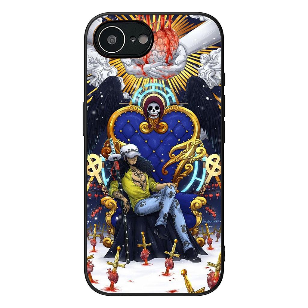 

Cover for Apple iPhone 16 15 14 Plus 13 12 Mini 17 Pro Max + ProMax 16E Air 16+ 15+ Case One Piece Trafalgar Water Law Luffy iPhone 13